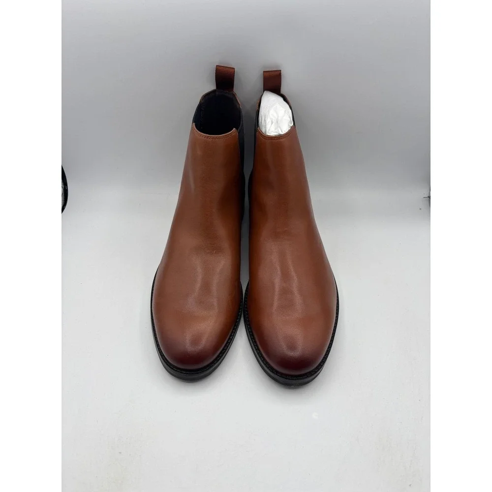 Cole Haan Grand+ Dress Chelsea Mens Leather Boots 10 British Tan C37859